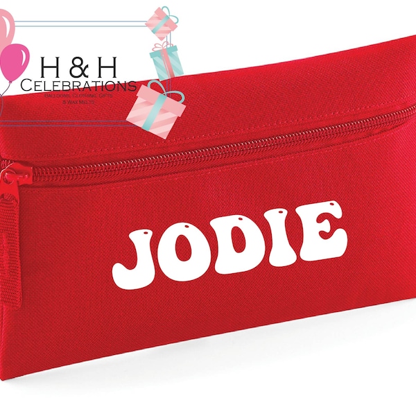 Personalised Pencil Case With Name, Back To School Gift, 9 Colours