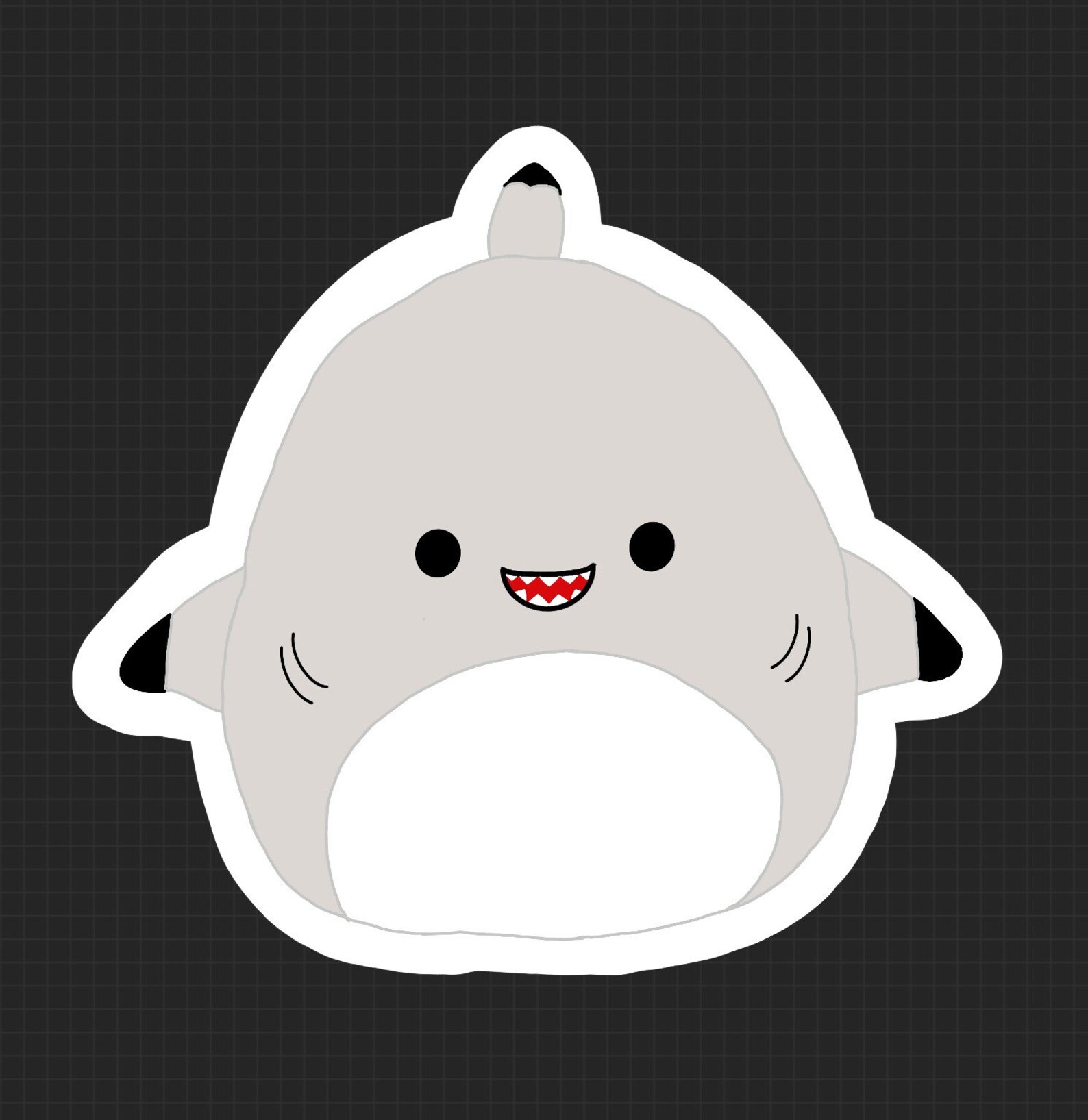 Gordon the Shark Squishmallow Sticker Etsy UK