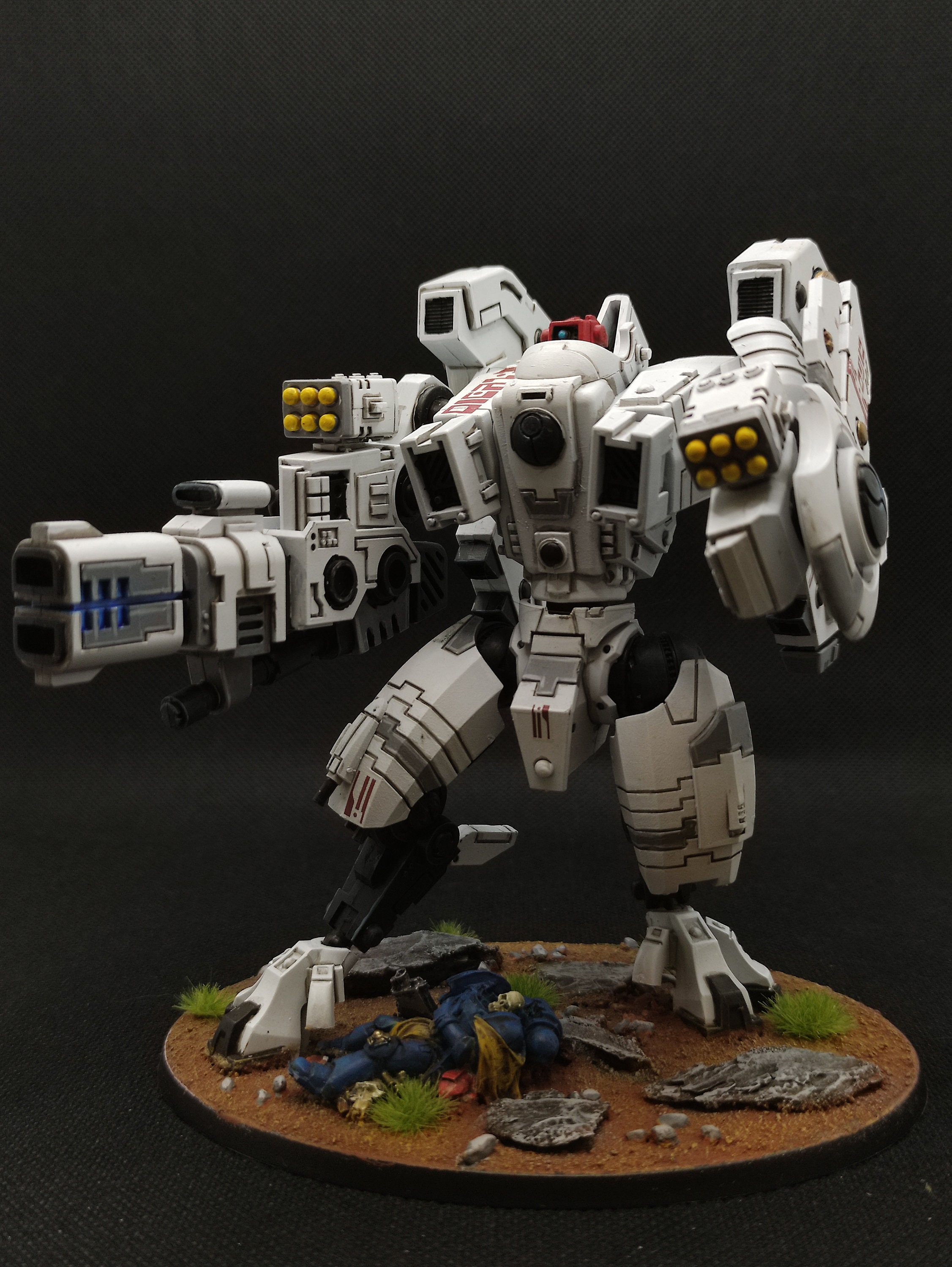 Warhammer 40k Army Tau Empire Riptide Battlesuit Painted and Based –  Warzone Miniatures