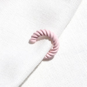 Colorful Enamel Twist Ear Cuff, Thin Small Spiral Cartilage Earrings, 925 Sterling Silver Wrap Earrings, Pastel Color No Piercing Earrings