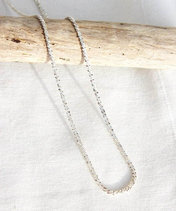 Sterling Silver Rope Chain Necklace 