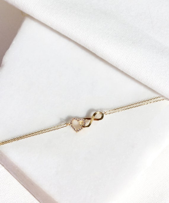 Bracciale in corda, argento Sterling e zirconia cubica, a forma
