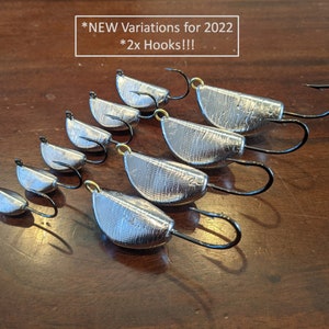 NEW | 2x Hooks | Tautog Blackfish Sheepshead Black Seabass Lead Jighead Jig Ground Pounders Bouncers | Refund Excess Shipping
