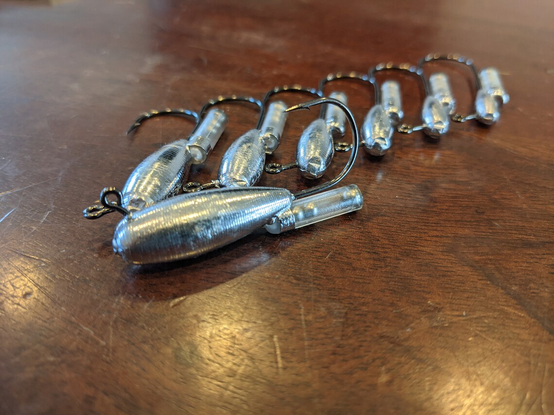 Refund Excess Shipping Rattle Tube Jig Jighead for Flounder Etsy