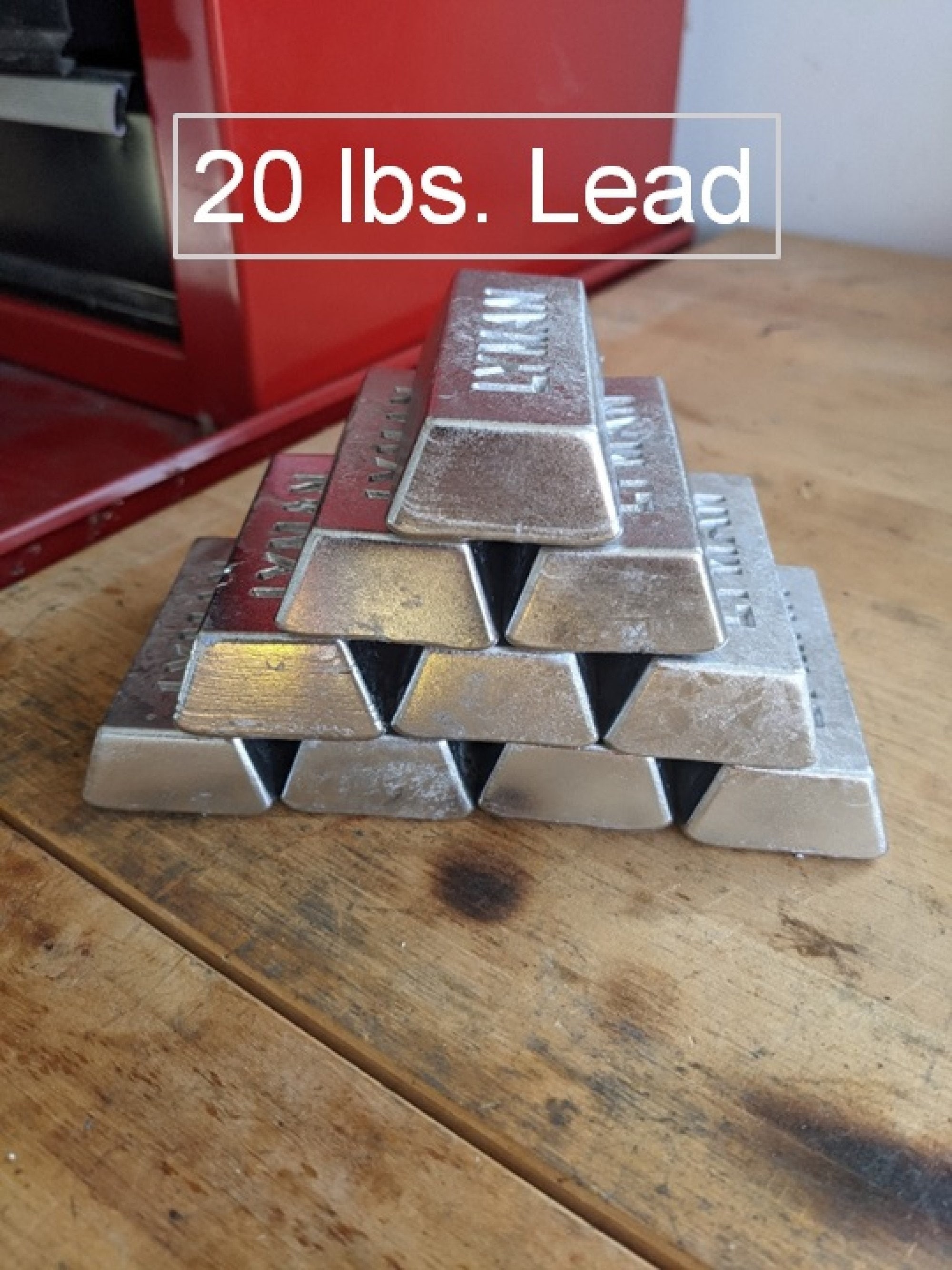 18 lbs  Lead Ingots for casting sinkers or bullets.  