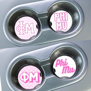 PHI MU Car Coaster Gift  Great Big Little Mom School