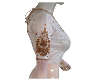 Aari Handwork Silk Saree Readymade Blouse for Your Wedding Occasion| USA