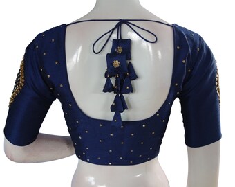 Blue color blouse designs Clearance