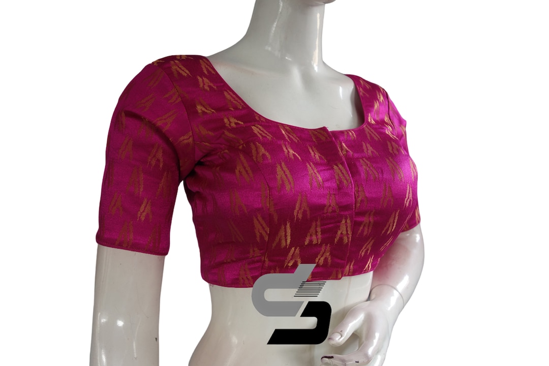 Magenta Woven Design Brocade Saree main image 0