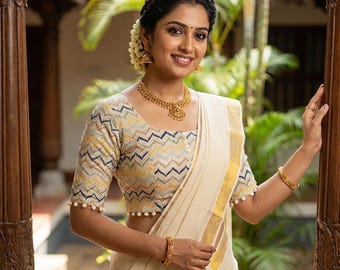 Khadi Cotton Saree Blouse | Indian Ethnic Choli | Ready-to-Wear | Multiple Designs | Daily & Festive Wear