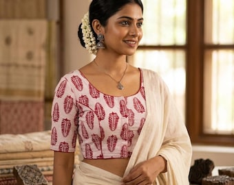 Cotton Saree Blouse: Indian Workwear Top - Readymade, Versatile