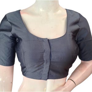 Comfortable and Stylish Plain Silk Cotton Readymade Saree Blouse | USA