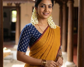 Cotton Printed  Bloues; Readymade Indian Sari Top,Princess cut