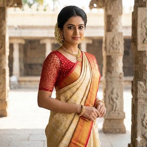 Blusa sari de lentejuelas rojas - Blusa confeccionada de diseñador indio / EE. UU., corte princesa