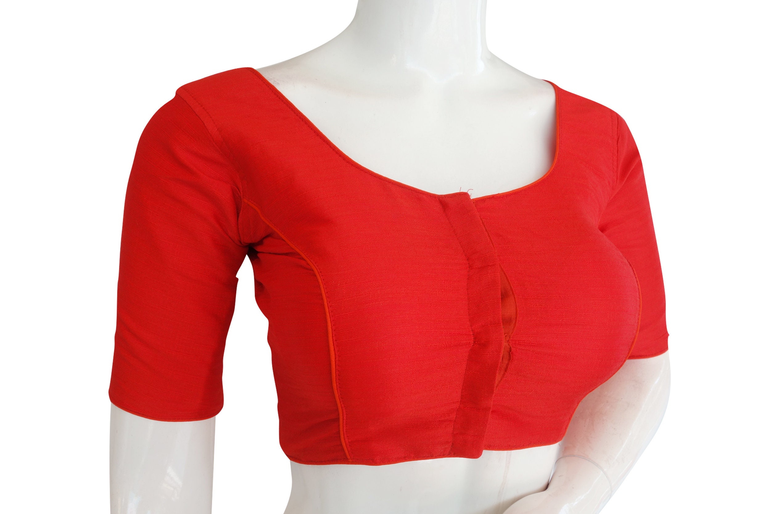 printed Silk Red Deep Knot Neck Blouse, Size: 36 at Rs 200/piece in  Ghaziabad