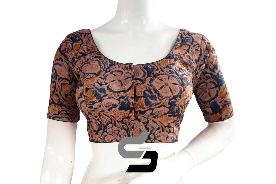 Kalamkari Cotton Readymade Saree Blouse Indian Cotton Readymade Blouse Etsy UK