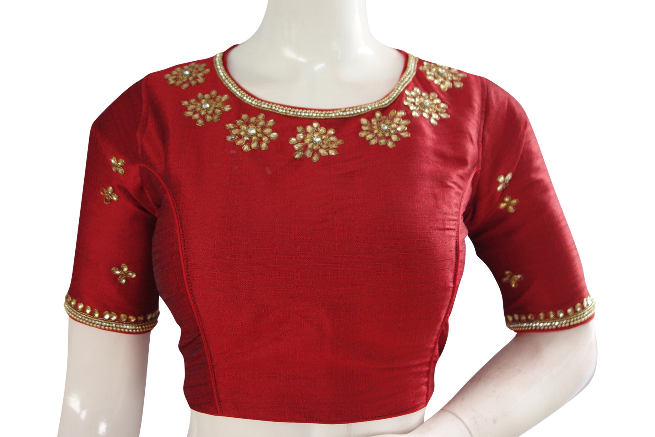 Maroon Color Bridal Aariwork Designer Readymade Blouse - Etsy