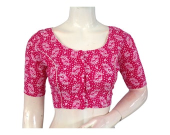 Indian Cotton High Neck Blouses | Ethically Made | Summer Comfort,Princess cut