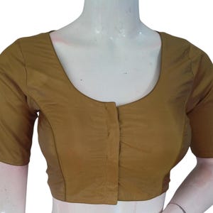 Soft Silk Cotton Saree Blouse - Breathable & Comfortable Ready made Indian Top