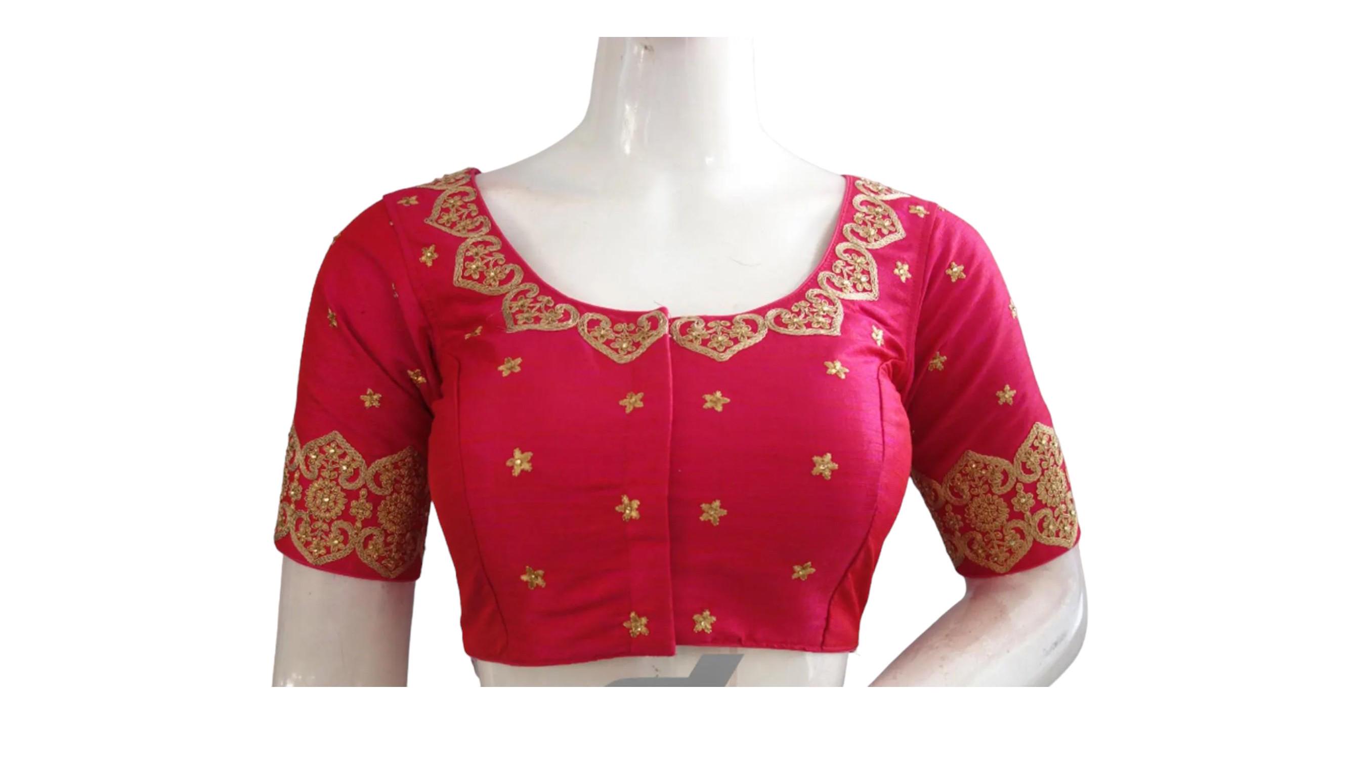 Indian Luxury: Machine Embroidered Saree Blouses | USA - Etsy