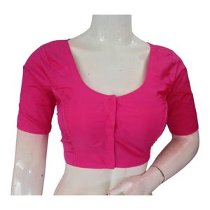 Luxurious Silk Cotton Saree Blouse - Soft, Breathable Ready made Indian Top -USA