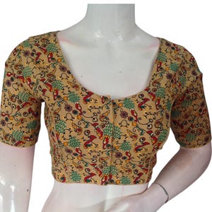 Easy Elegance: Cotton Printed Readymade Saree Blouses | USA