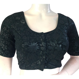 Dark Green Saree Blouse, Designer Saree Readymade Blouse, Indian Readymade Saree Choli top in USA