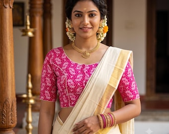 Indian Cotton High Neck Blouses | Ethically Made | Summer Comfort,Princess cut