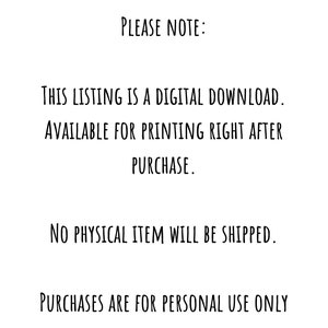 Please be advised that this is a DIGITAL ART PRINT which is only available via download. No physical items are included with this print.
