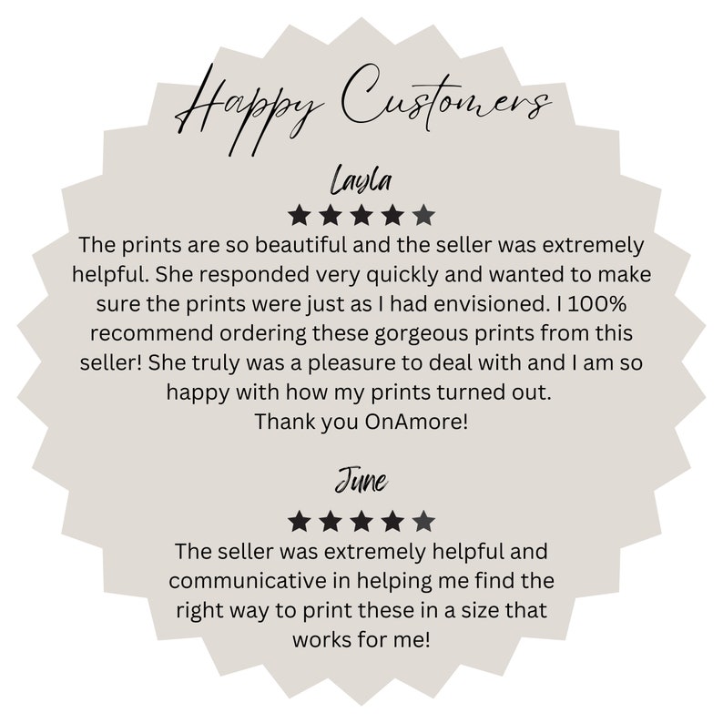 Five-star reviews of the shop.