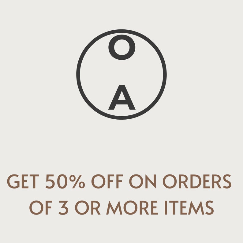 Get 50% off on orders of 3 or more items.