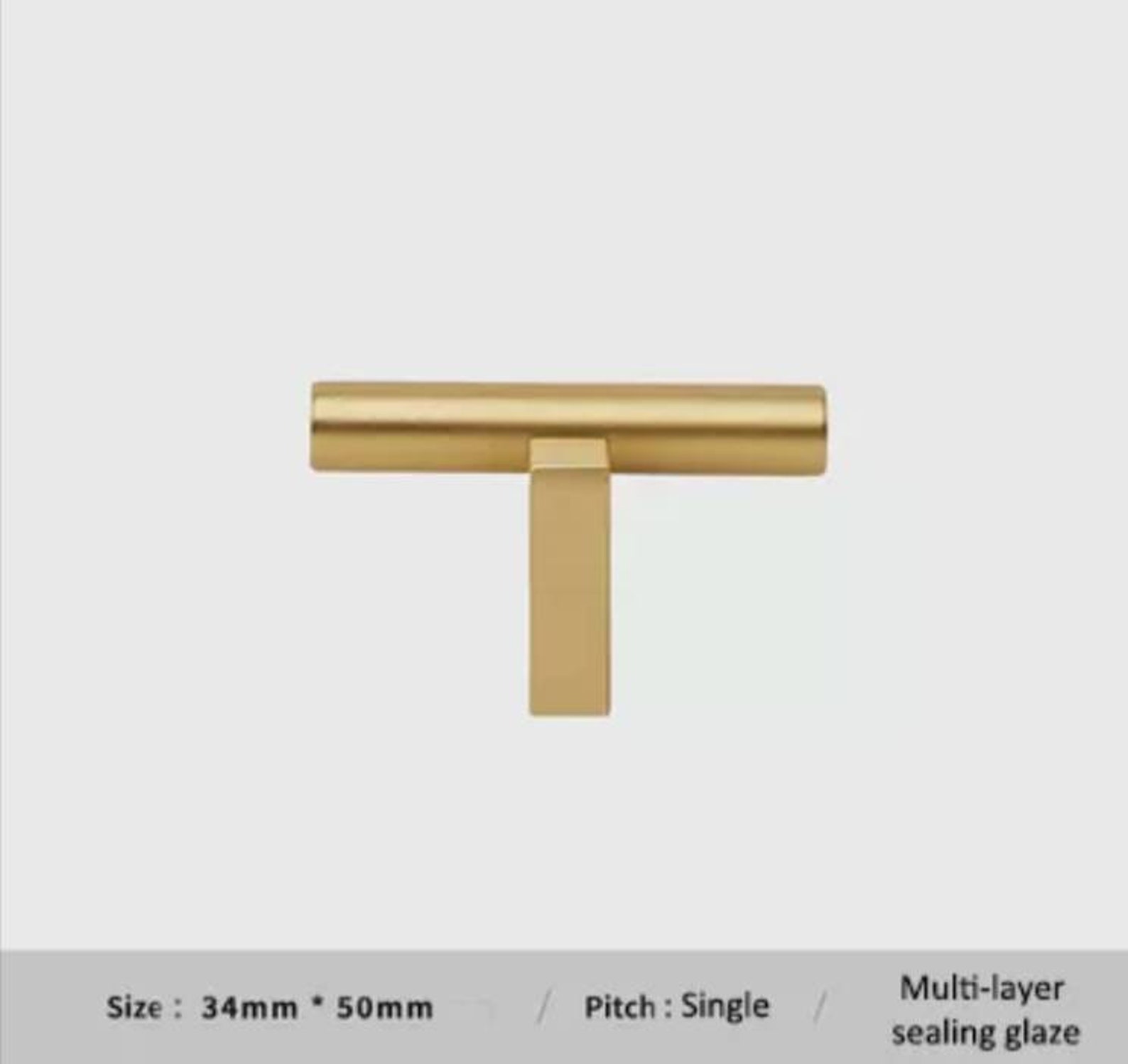 Gold Brass Bar With Rectangle Base Drawer Handle/modern Gold - Etsy