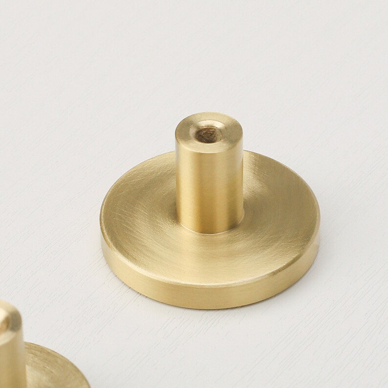 Classic Round Gold Brass Drawer Knob/gold Button Drawer Etsy UK