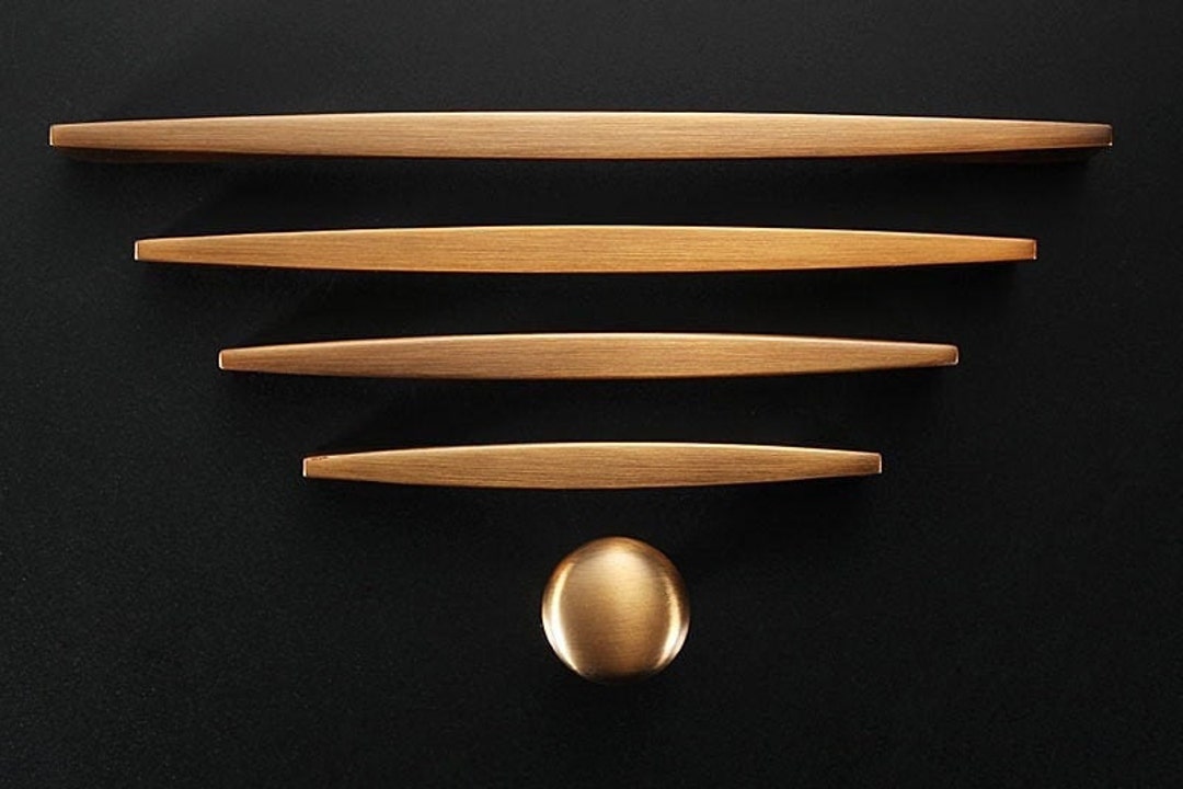Champagne Brass Bar Handle/sleek Classic Drawer Pull/dark