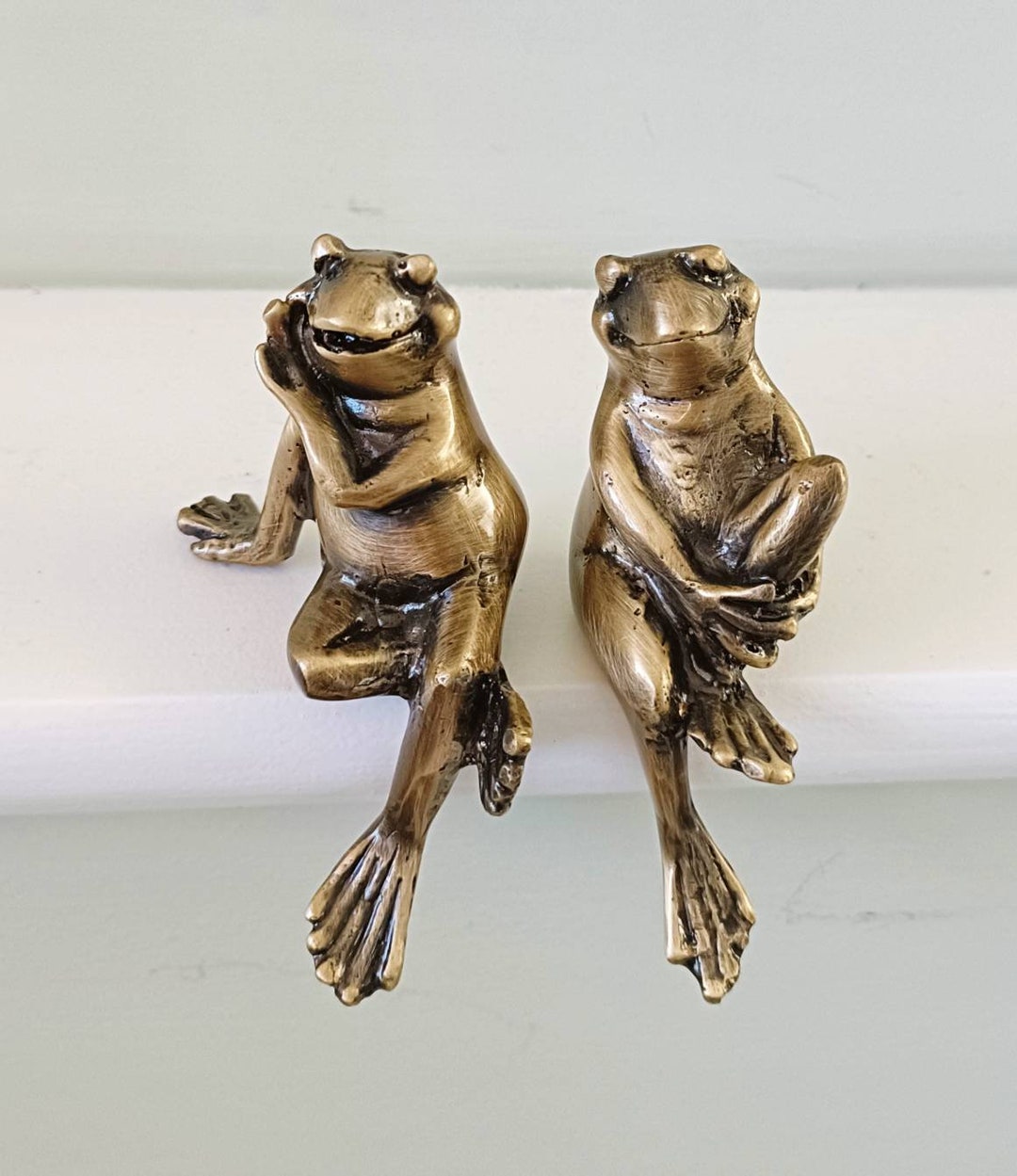 Aged brass frog shaped door knob/Frog drawer pull/Bronze Etsy 日本