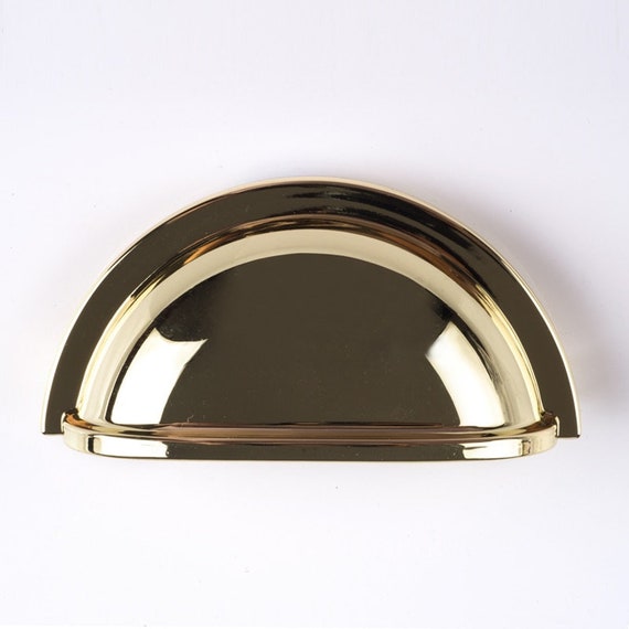 Shiny Gold Cup Handle/traditional Gold Semi Circle Cabinet Pull