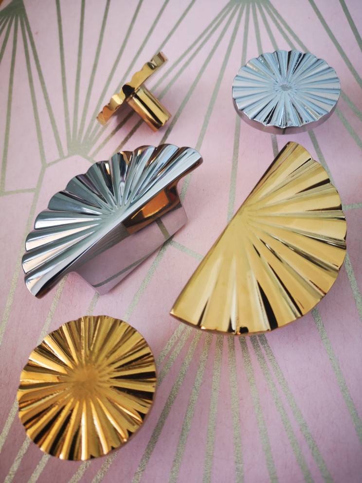 Super Shiny Gold Or Silver Art Deco Sun Ray Inspired Solid Super Shiny Gold Or Silver Art Deco Sun, Sun Ray Silver Mirror