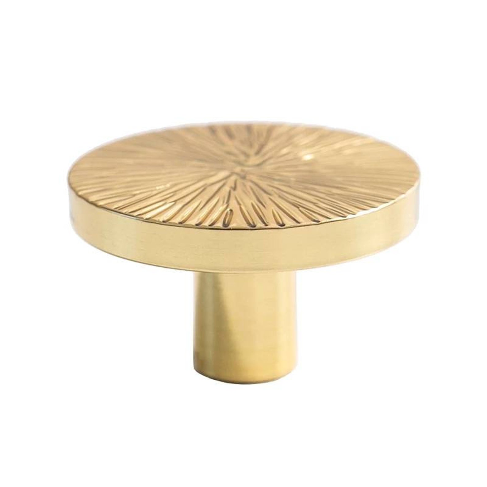 Mid Century Modern Gold Door Knob/textured Gold Brass Drawer Etsy UK