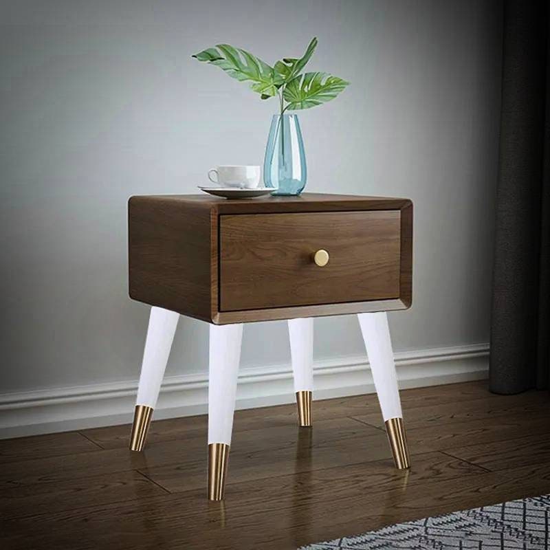 Set of 4 white furniture legs with gold feet 12cm 15cm 18cm 25cm 35cm