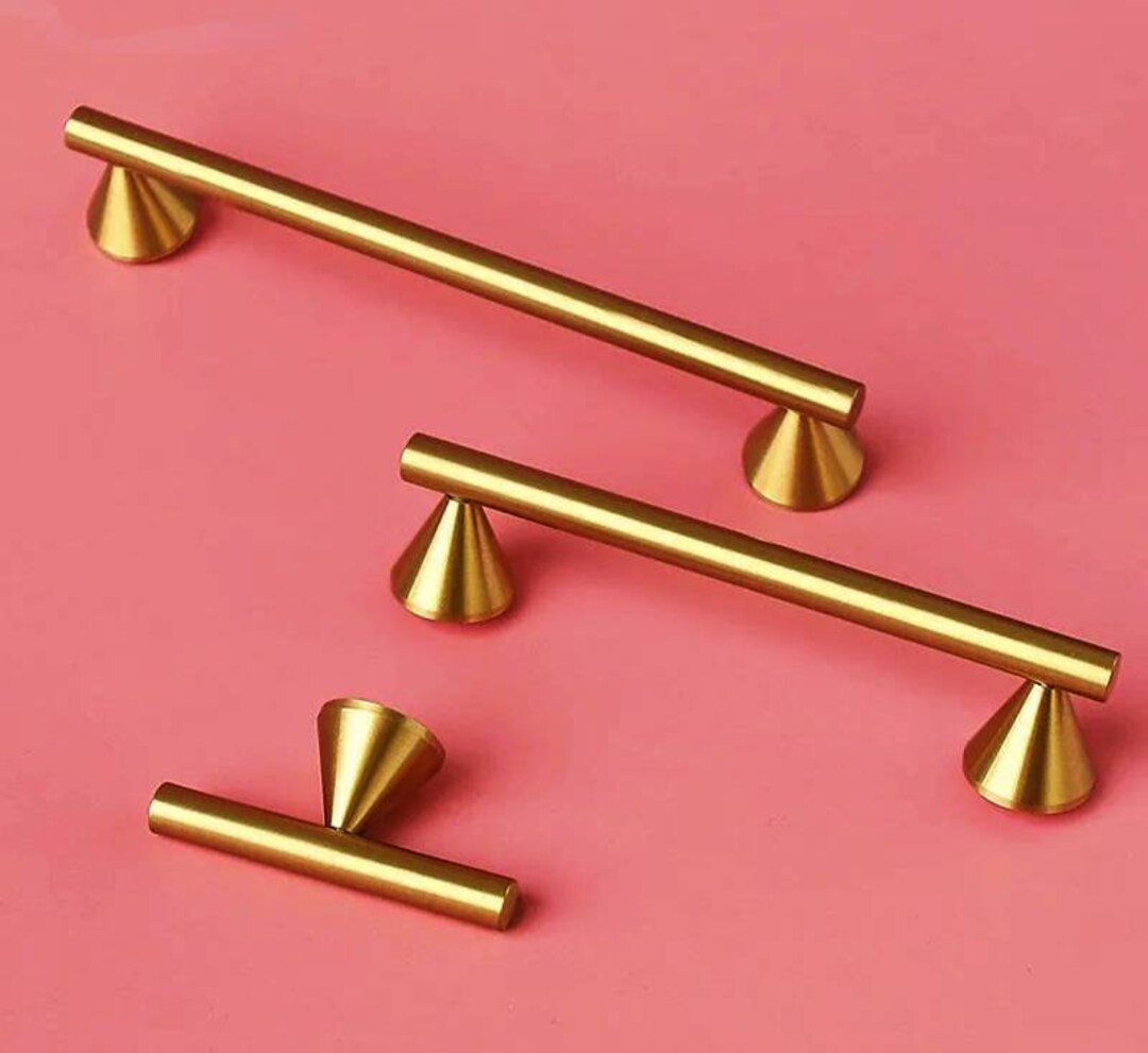 Gold Brass Retro Shaped Bar Handles/geometric Pull