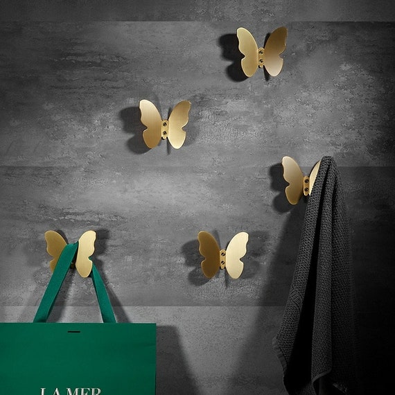 Gold Rose Silver Black Or White Erfly Wall Singapore - Rose Gold Wall Coat Hooks Gold Rose Silver Black Or White Erfly Wall Singapore - Rose Gold Wall Coat Hooks