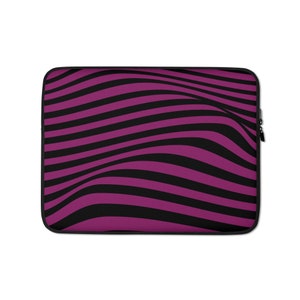 Striped Optical Illusion Trippy 3d Laptop Sleeve