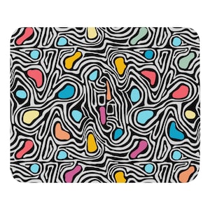 Swirly Trippy Psychedelic Art Deco Mouse pad