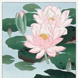 1,000 Piece Jigsaw Puzzle For Adults : Water Lily by Ohara Koson Pz 034