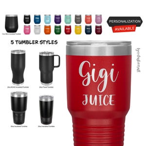 Gigi Saft, Gigi Becher, Gigi Geschenk, lustige Becher, Familienbecher, Familiengeschenk, Überraschungsgeschenk, Gigi Life, Gigi