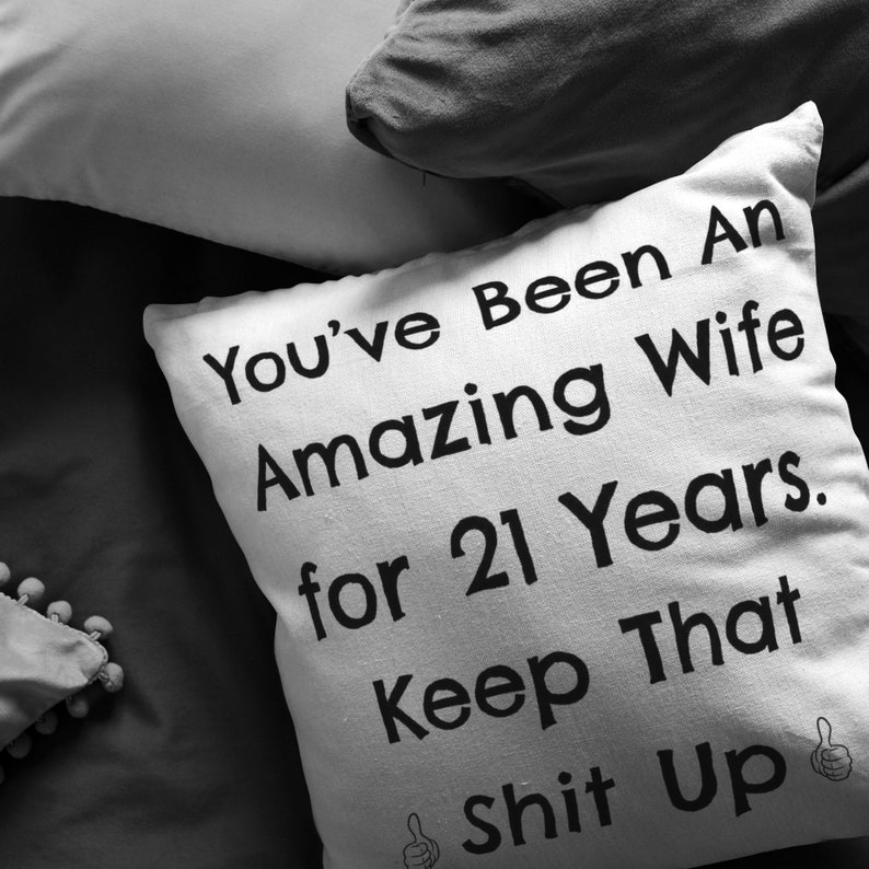 21 Year Anniversary 21st Wedding Anniversary Pillow Etsy