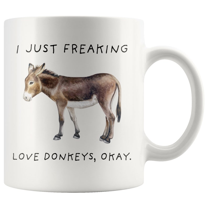 I Just Freaking Love Donkeys, Okay Mug, Donkey Mug, Donkey Gifts, Friend mug, Friend Gift, 11oz. mug 15 oz. mug. image 6