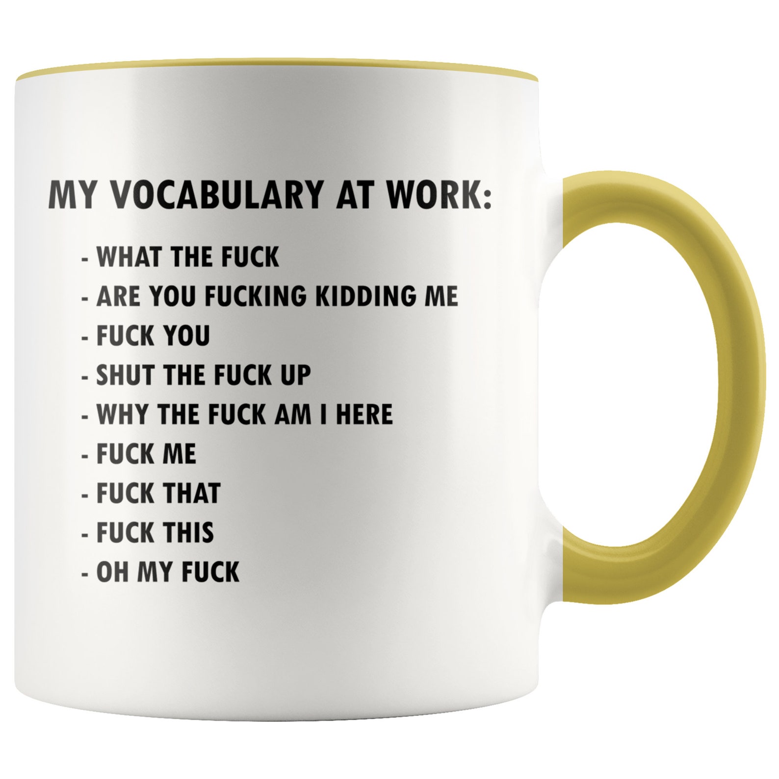 My Vocabulary At Work Mug Funny Mugs Friend Gifts Etsy