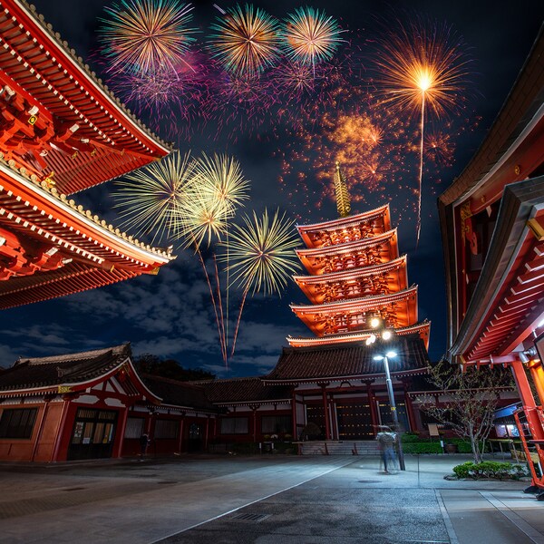 1,000 Piece Jigsaw Puzzle For Adults : firework sensoji temple night asakusa Pz 047