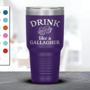 Irish Gift Drink Like A Gallagher Laser Etched Tumbler, St. Patrick&#39;s Day Funny Mug, Ireland Coffee Mug, Irish Cup, Saint Paddy&#39;s Day Gift